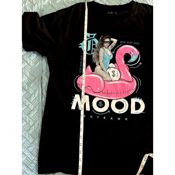 OUTRANK MEN'S BLACK/PINK/WHITE SHORT SLEEVE GRAPHIC CREW NECK T-SHIRT SIZE LARGE - Picture 7 of 7